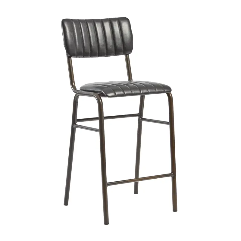 Tavo Stacking Mid Height Bar Stool Vintage Black