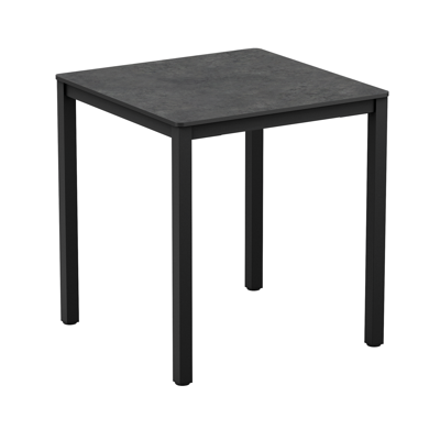 Extrema Dining Height Table Square Metallic Anthracite Black Base