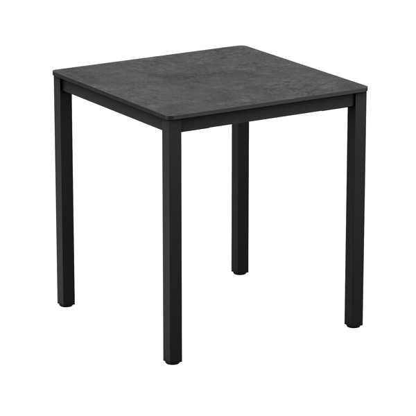 Extrema Dining Height Table Square Metallic Anthracite Black Base
