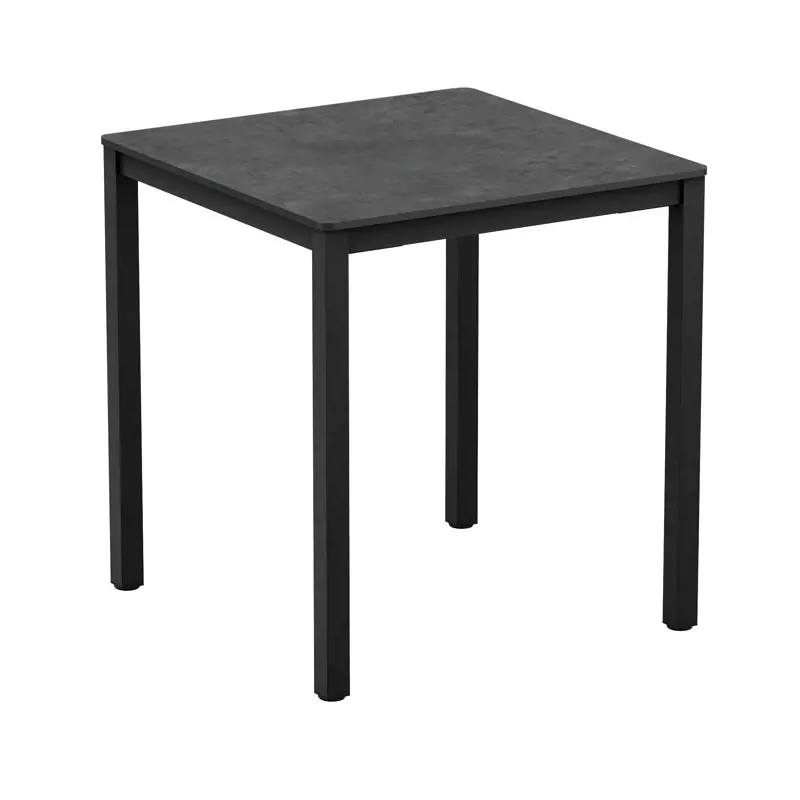 Extrema Dining Height Table Square Metallic Anthracite Black Base