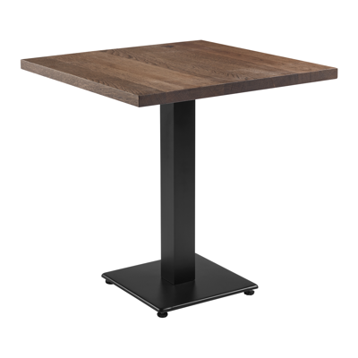 Windsor Dining Height Table Square Smoked Black Base 70Cm X 70Cm