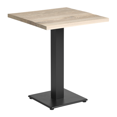 Windsor Dining Height Table Square Extra White Black Base 60Cm X 60Cm