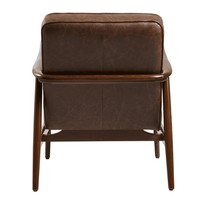 Darwen Lounge Armchair Vintage Brown Back