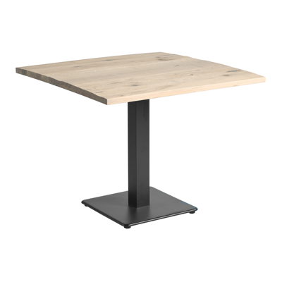 Windsor Dining Height Table Square Extra White Black Base 90Cm X 90Cm