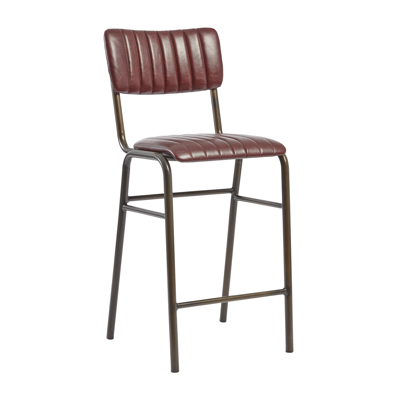 Tavo Stacking Mid Height Bar Stool Vintage Red