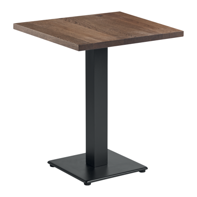 Windsor Dining Height Table Square Smoked Black Base 60Cm X 60Cm