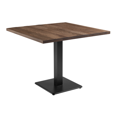 Windsor Dining Height Table Square Smoked Black Base 90Cm X 90Cm