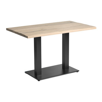 Windsor Dining Height Table Rectangular Extra White Black Base 120Cm X 70Cm