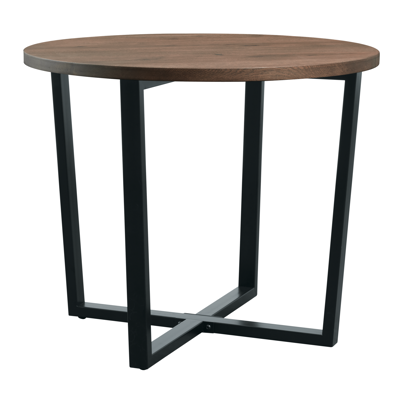 Barnes Dining Height Table Round Smoked Black Base 90Cm Dia