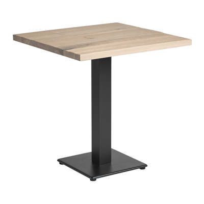 Windsor Dining Height Table Square Extra White Black Base 70Cm X 70Cm