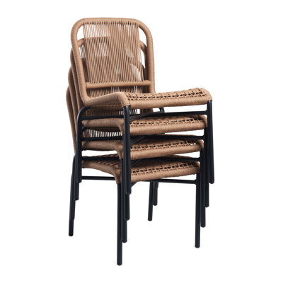 Rio Side Chair Natural Stacking